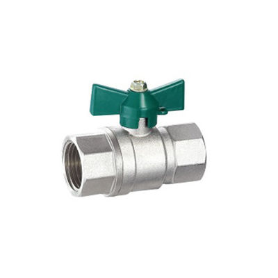 válvula de esferas de latão forjada válvula de esferas de latão forjada com assento virgem Ptfe e tronco à prova de sopro