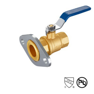 STD Port Flange Brass 1/ 2 Inch Solder Ball Valve Flange End Steel Chrome Plating 3/4 "