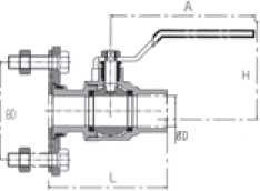 Flanco de extremo de aço 1 / 2 polegadas válvula roscada com cromo revestimento STD Port Ball Valve