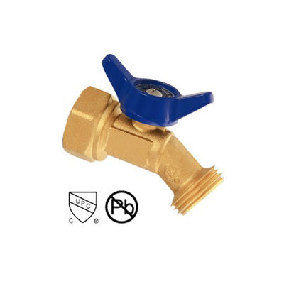 Manual Tubos de Brass Bibb Brass Gas Cock Homem e Mulher roscado com porca de bloqueio de Brass