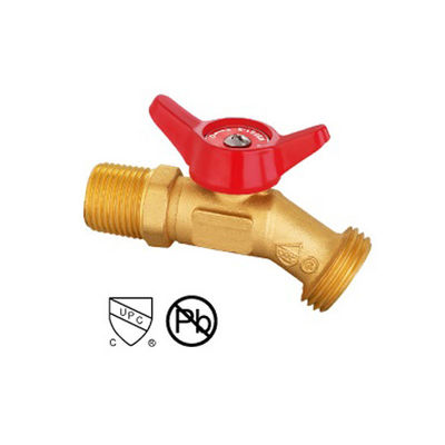 Válvula de barbear de espuma de latão com rosca de latão de fio masculino e feminino ANSI Standard