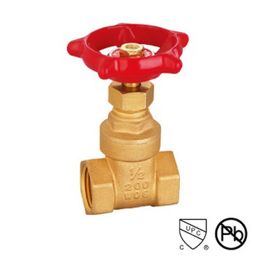 Corpo de fundição de latão fio feminino 4 polegadas válvula de porta de latão conectar potência manual