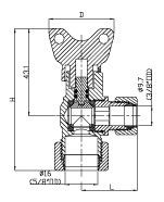 200 Psi 1/2 Inch OEM/ODM 15mm Cromo revestido válvula de ângulo / Água quente válvula de ângulo