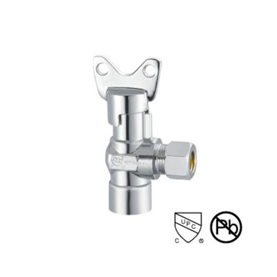 Válvula de ângulo de cobre de latão soldado 1 2 X 3 8 taxa de fluxo livre de chumbo 1,5 GPM