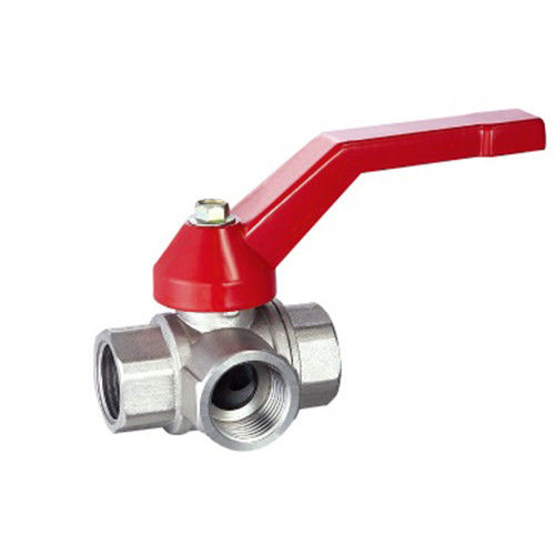 Fabrica MB três válvulas de esfera conector de metal feminino NPT BSP linha de latão válvula de esfera de cobre válvula de água