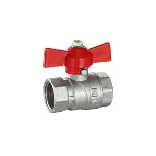 Valva de esferas de latão forjada ANSI SS com assento virgem PTFE e caule à prova de sopro