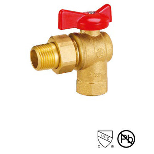 LT-3020 90 graus válvula de gás forjada de duas peças corpo de porta cheia 1/2 " válvula de esferas de latão