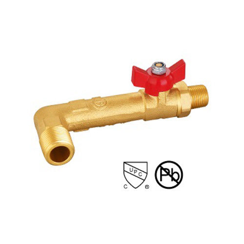Tubos de Brass Bibb Bal Valve Homem e Mulher válvula de Brass roscado com alça de liga de alumínio