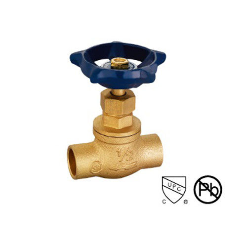 3/8&quot;-3/4&quot; Solder terminações Conectar Brass Stop Valve Directo Através do Tipo Renovável Assento e Disco