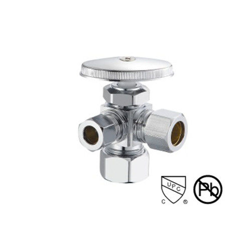 15mm Solder Brass 3 Way Angle Stop Valve 1/2 Inch Fêmea / Filho macho